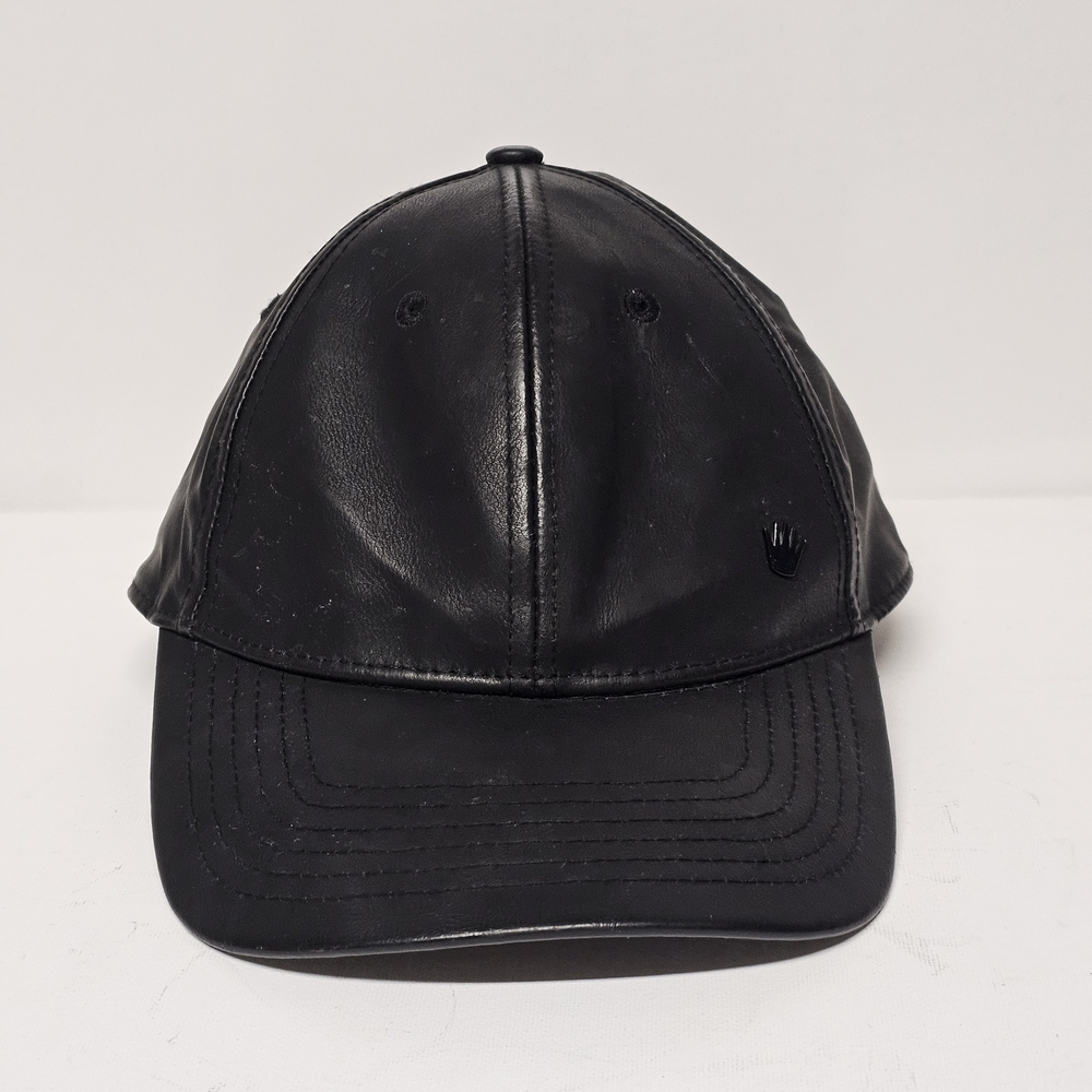 🧢 No Bad Ideas Black Faux Leather Baseball Cap – Urban Streetwear Style